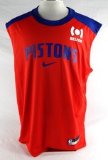 2024-25 Detroit Pistons Ron Harper Jr #13 Game Used Red Tank Shirt XL 369