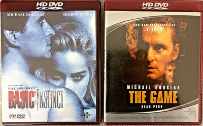 MICHAEL DOUGLES IN   BASIC INSTINCT + THE GAME    2 X HD - DVD   NEUWERTIG 
