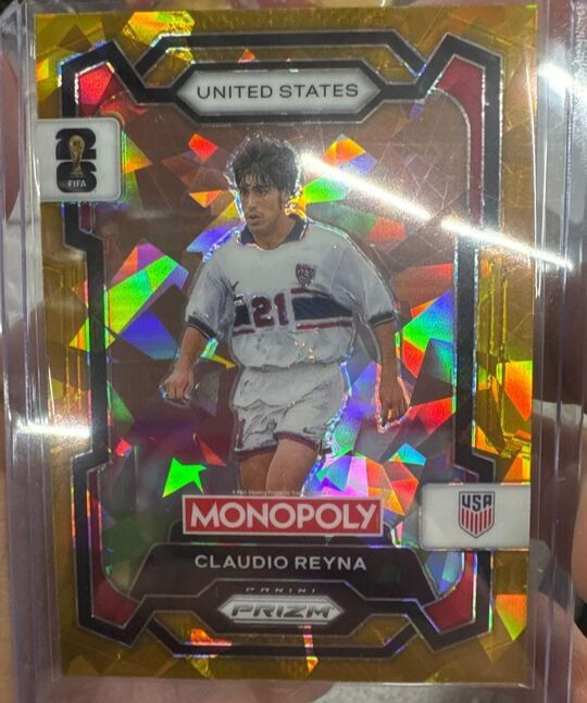 2026 Panini Prizm FIFA World Cup  #49 Claudio Reyna – USMNT  GOLD CRACKED ICE