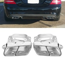 2X Auspuffblenden Endrohr Blende Für Benz S-Klasse W221 2010-2013 W222 2014-2017