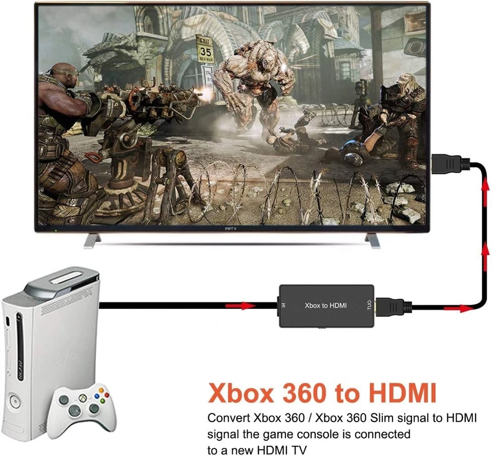 Xbox 360 to HDMI Converter, HD Link Cable for Xbox360 HDMI Adapter Support 720P/ - Image 4 of 4
