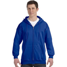 Men's Heavyweight Zip Up Hoodie Jacket Cotton Full Zipper Hooded Sweatshirt Warm