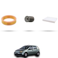 Hoffcar Wartungsset - 3 Filter FüR Fiat Punto Ii 1.2 8V 44KW Ab 1999
