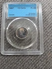 1967 Canada Silver 10 Cents  Graded PL-66