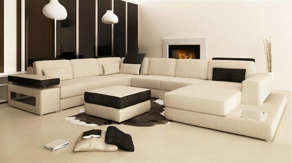 Xxl Wohnlandschaft Sofa Couch Polster Sofa Ecke Designer U-Form Ecksofa Neu-image