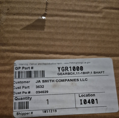 #ad PA YGR1000 Gearbox 11 18HP 1 Shaft Industrial Model with Mounting Hardware $299.98