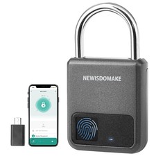 Fingerprint Padlock, Smart Padlock with Fingerprint or Remote Authorized Unlo...