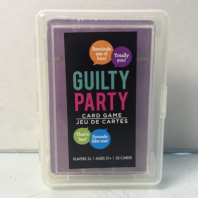 Guilty Party Card Game 32 Cards Adults 21+ Drinking Party Game Greenbrier