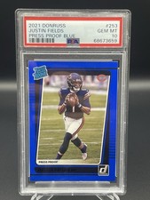 2021 Panini Donruss - Rated Rookie Justin Fields #253 Press Proof Blue (RC)