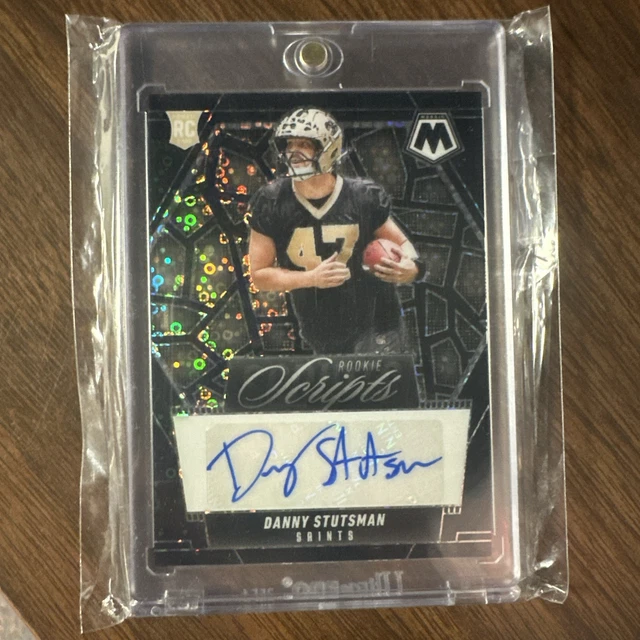 2025 Panini Mosaic Danny Stutsman Rookie Scripts Auto 1/1 One Of One Saints