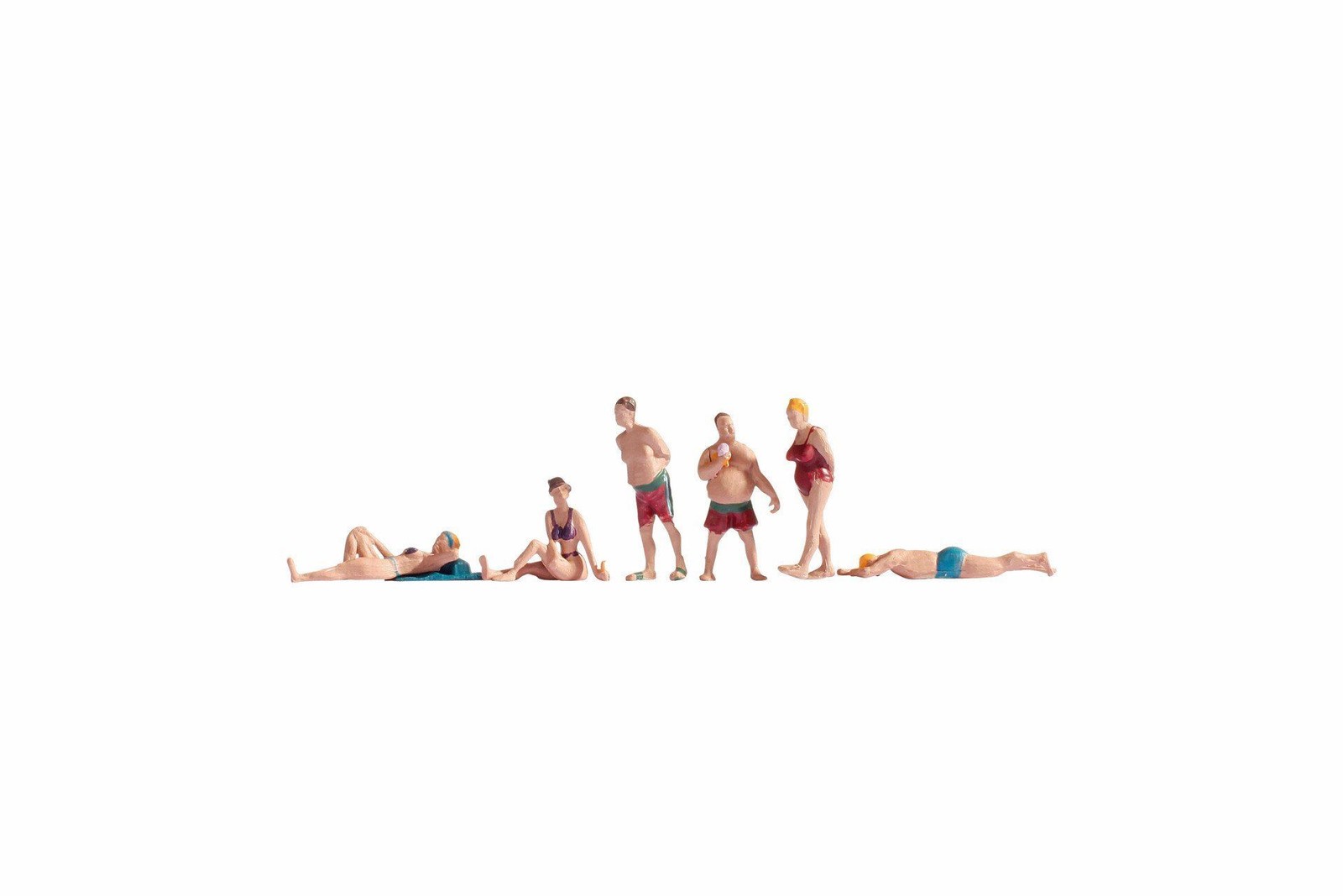 Sunbathers (6) figures set TT gauge Noch 45841