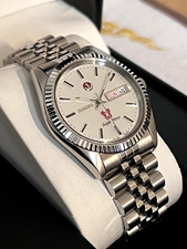 Rado Purple Horse White Dial Day Date Overhauled Automatic Watch 36MM Steel 