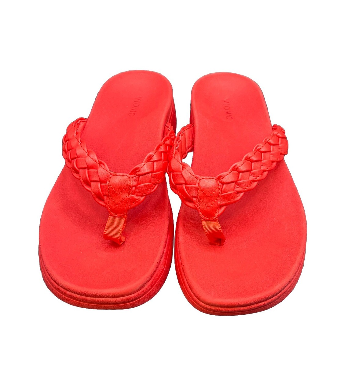 Vionic Womens Kenji Platform Sandal Coral Size Beach Flip Flop Thong