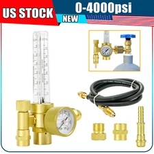 Flow Meter Regulator Argon CO2 Mig Tig Welding Flowmeter Gas Gauge Welder + Hose