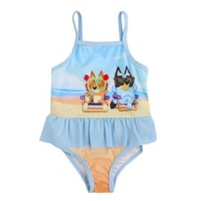 BLUEY  BINGO UPF-50 Ruffled Bathing Swim Suit Toddler's Sizes 3T or 4T NWT 30