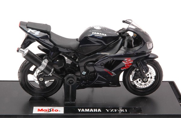 Maisto 1/18 Motorrad Yamaha Yzf R1 Schwarz Modellbau Statisches Modell Diecast-image