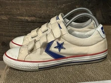 CONVERSE Star Player Ox Youth Shoes White Canvas Sneakers Kids Size 6