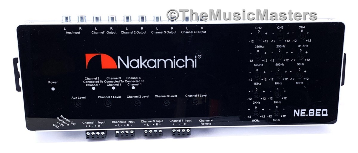Nakamichi NE8EQ Car Audio EQ 8 Band Equalizer Electronic Sub
