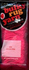  628 Dark Pink - Red Heart Bulky Rug Yarn, Latch Hook, 320 pieces, acrylic