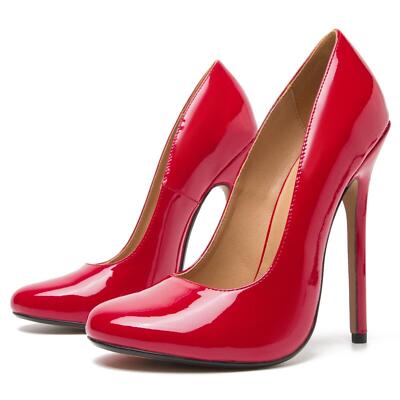 Women's White Stiletto Slip-On Pumps - Round Toe Super High Heels For Evening Parties (Size 5 US)
