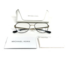 Michael Kors Eyeglasses Frames MK3043 Anacapri 1014 Black Gold Cat Eye 52-17-140