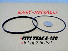2 PC BELT KIT FITS TEAC CASSETTE TAPE PLAYER A 380 A-380 U.S. SHIPPING  