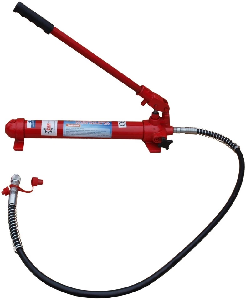 Zugzylinder + Pumpe 10T Satz Hydraulik Zylinder Hydraulikzylinder 2 Kettenhaken - Bild 3 von 4