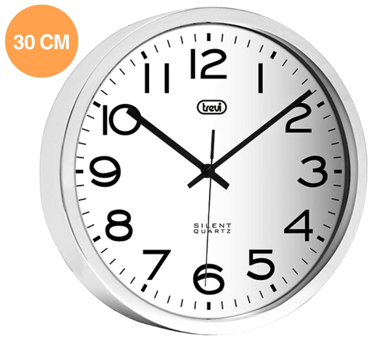 Sveglia Trevi Om3318 Orologio da parete acciaio Analogico diametro