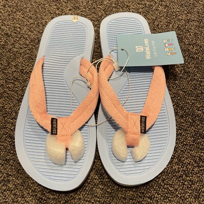 Flipflop Mädchen Gr 35 Hellblau-rosa OVP