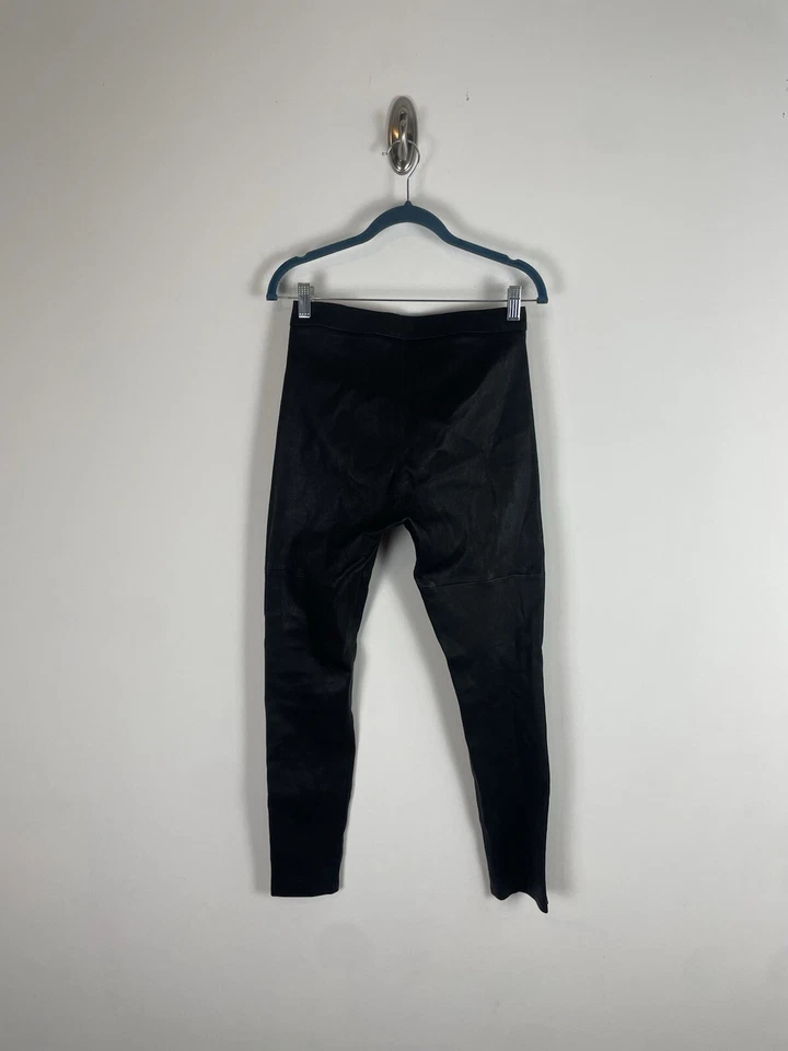 Pantalones ajustados de cuero de cordero IRO Sabrina talla 36 (4) negros con tachuelas Moto elásticos Foto 3 de 4