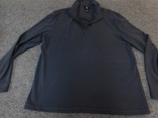 Calvin Klein Mens Sweater Large blue pullover 1/4 zip classic