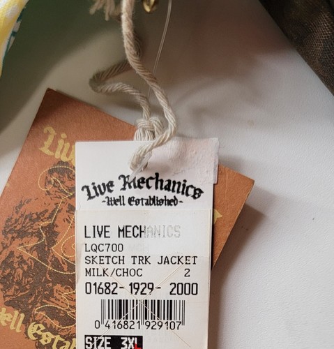 NWT Vintage Live Mechanics Urban Hip Hop Men's Track Jacket Sz 3XL - Picture 19 of 21