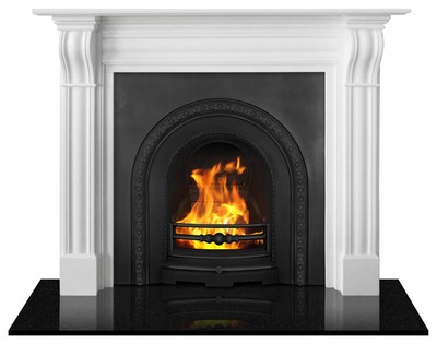 Fireplace Surround Timber Mantelpiece Fleetwood White Hamptons