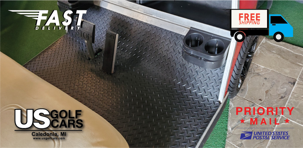 Club Car DS 1982 to Current Golf Cart Black Rubber Diamond Plate Floor Mat NEW!!