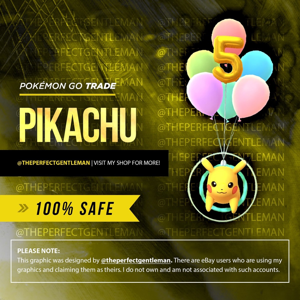 Pikachu Flying 5th Anniversary Pokemon #025 GO Gen Kanto