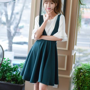 korean jumper dress outfit