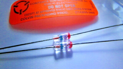 1N276 Germanium Color Coded Glass Diodes ITT, BKC, Now Microsemi NOS (2pcs) USA