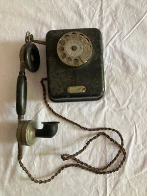 Altes Blech Wählscheiben Wandtelefon SA25F ca.38xBS7 ca. 09.32 Telefon um 1932 - Bild 1 von 4