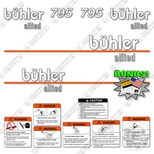 Fits Buhler Allied 795 Decal Kit Front End Loader - 7 YEAR OUTDOOR 3M VINYL!