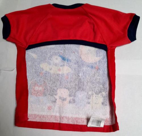 Aliens/space all natural cotton toweling Tshirt style dribble Bib/Coverall/Smock - Picture 2 of 4