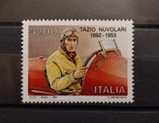 Francobolli Italia 1992 - Nascita Tazio Nuvolari - Nuovo MNH