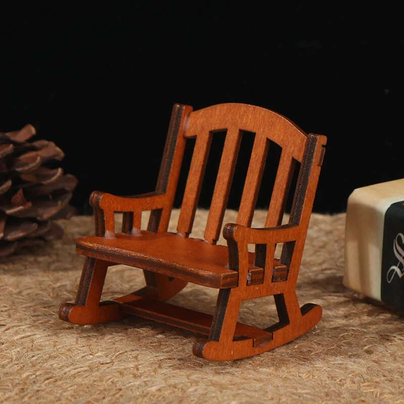 Dollhouse wooden on sale rocking chair