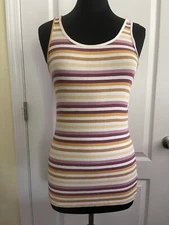 NWT A New Day Yellow Striped Tank Top Multiple Sizes