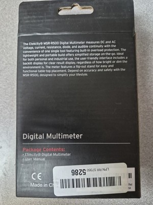 Etekcity Measure Up Digital Multimeter w/ Backlit LCD Display AC, DC, OHM -NIB