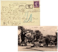 France 40c Sower 1928 Strasbourg Pl. Gare, Bas Rhin PPC (Strasbourg - L Orangeri