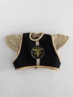 Vintage SOFT Fabric chest shield Power Rangers White Ranger Bandai in 1993.