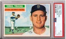 1956 Topps EVirgil Trucks #117 White Back PSA 3