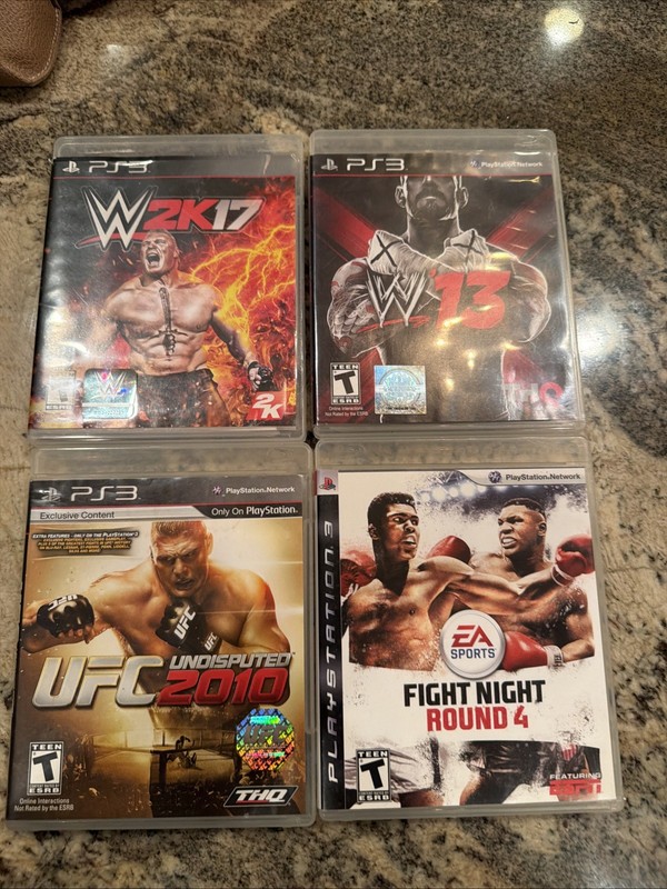 WWE 2K17 Play Station 2016)  W 13 UFC 2010 Fight Night Rd4 Complete & Tested