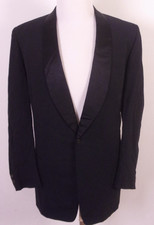 vintage 60s VISA Milliken Fabric Tux Tuxedo Jacket Dinner Formal Sparkle 42 R