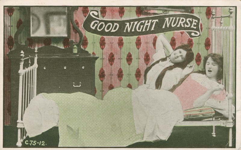 Vintage Postcard "Good night nurse"  Lesbian Gay Interest